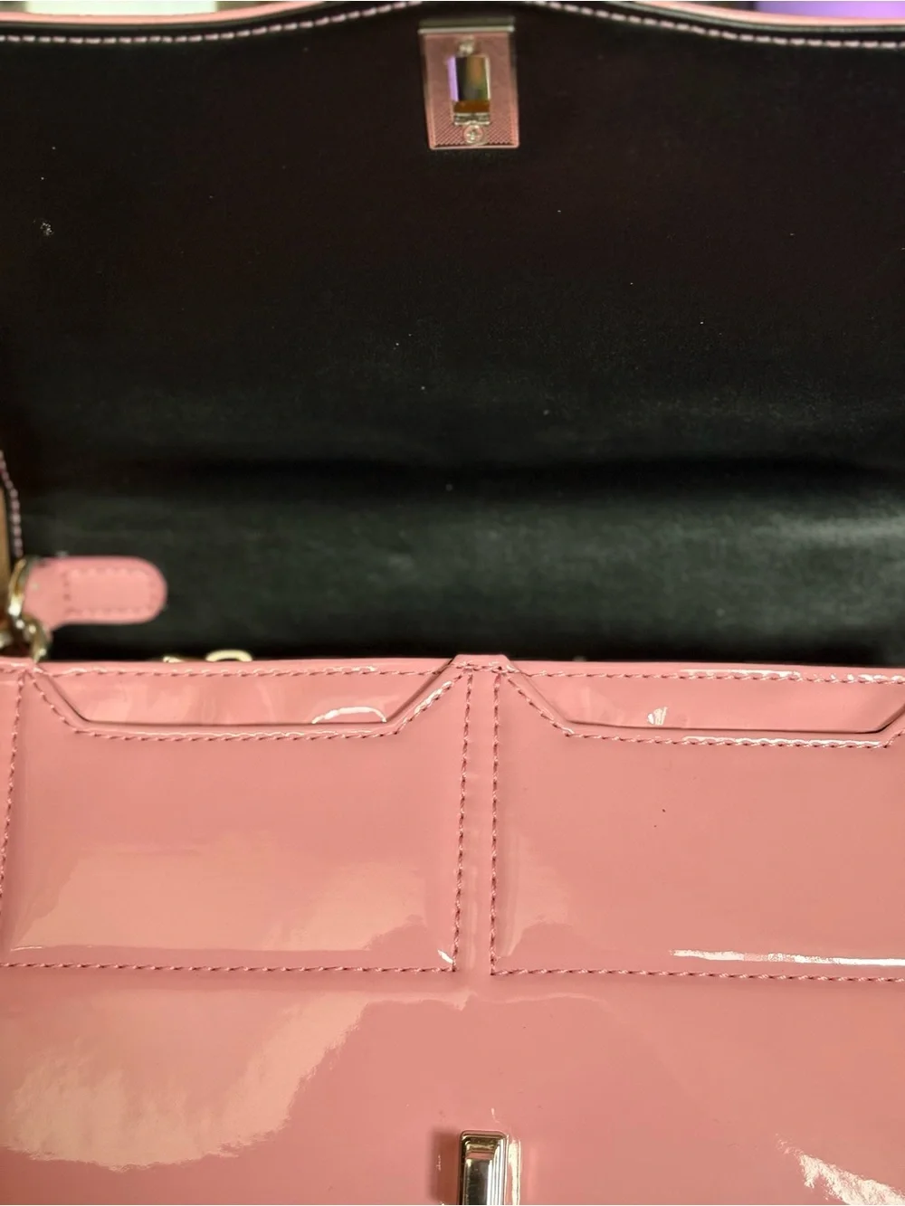 Astro Bettie Pink Patent Envelope Clutch